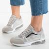 OUTLET Срібне спортивне взуття з оздобленням зміїної шкіри Obsession - Взуття