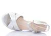OUTLET Срібні босоніжки на танкетці - Взуття