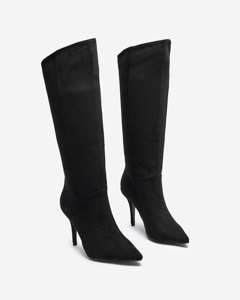 OUTLET Жіночі черевики на шпильці чорного кольору Clawii-Footwear