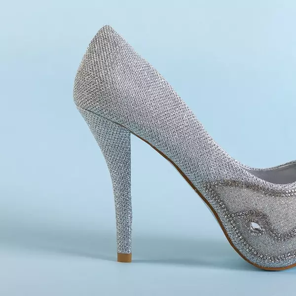 OUTLET Жіночі срібні човники з прикрасами Maniza - Взуття