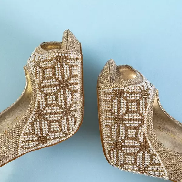 OUTLET Золоті блискучі насоси Nathalee - Взуття