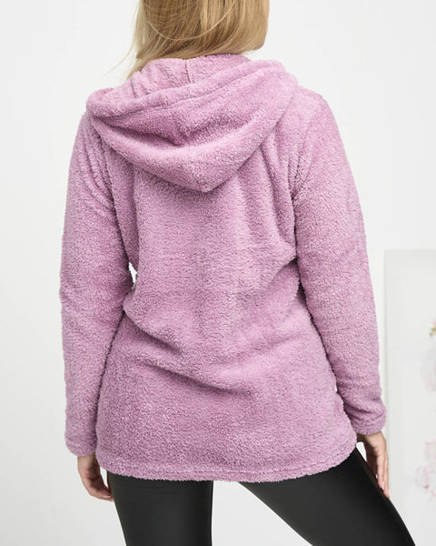 Пурпурова плюшева толстовка жіноча - Одяг