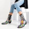 Різнокольорові жіночі ковбойські черевики з прикрасами Ciarra - Взуття