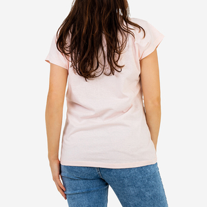 Рожева жіноча футболка з принтом кактуса PLUS SIZE