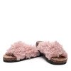 Рожеві шльопанці з дублянки - Взуття 1