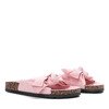Рожеві тапочки з бантом Montiana - Взуття