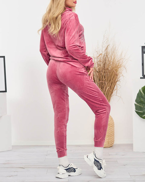 Рожевий жіночий спортивний комплект з паєтками - Одяг