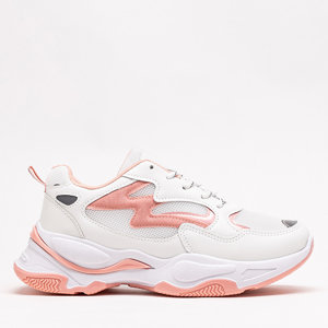 Рожево-білі жіночі кросівки Krinosi