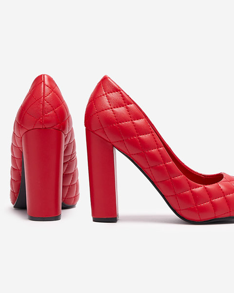 Royalfashion Червоні жіночі туфлі-човники з тисненням Torosa
