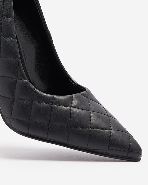 Royalfashion Чорні жіночі туфлі-човники з тисненням Torosa