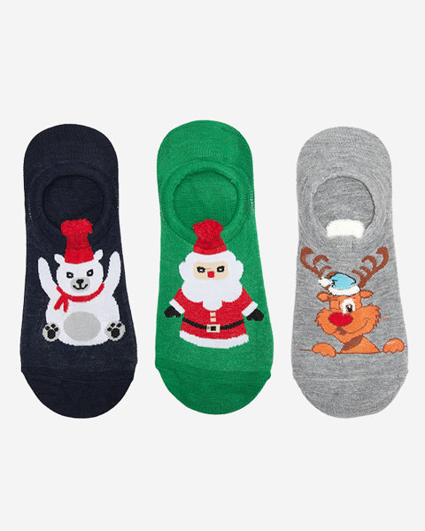 Шкарпетки для ніг з різдвяним принтом 3шт - Нижня білизна