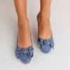 Сині жіночі балерини з бантиком Osstice - Взуття