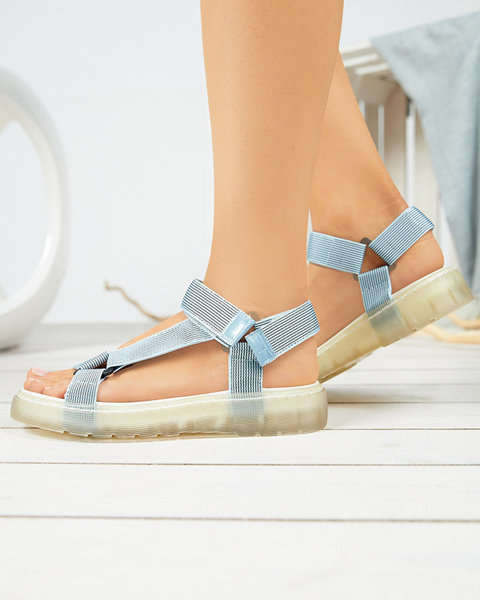 Сині жіночі сандалі на липучці Cinore - Взуття