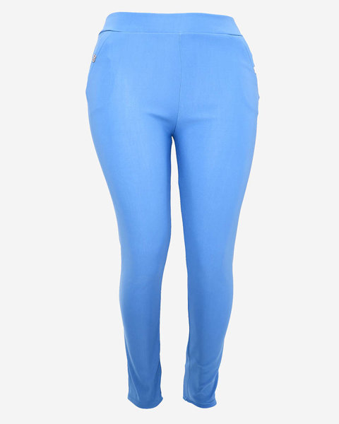 Сині жіночі штани-треггінси PLUS SIZE- Одяг