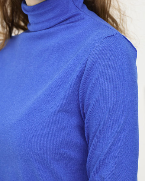 Синій жіночий светр напівводолазка - Одяг
