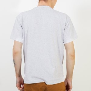Сіра чоловіча футболка з написом