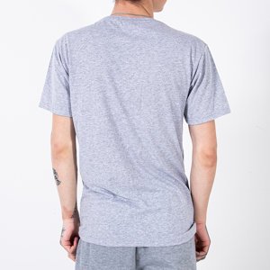 Сіра чоловіча футболка з принтом