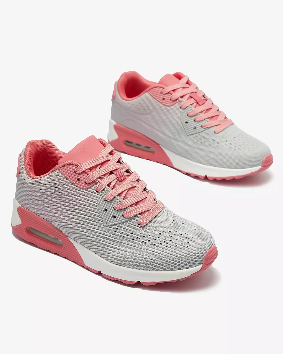 Сірі жіночі спортивні туфлі з кораловими вставками Letera - Взуття