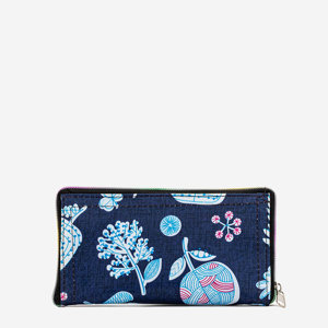 Сумка-гаманець темно-синього кольору з квітами - Аксесуари