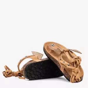 Світло-коричневі босоніжки на батончиках Celione - Взуття 1