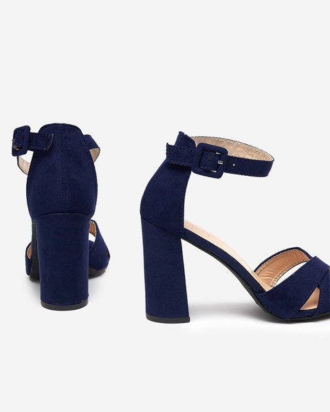 Темно-сині жіночі босоніжки на стовпі Lexyr - Взуття