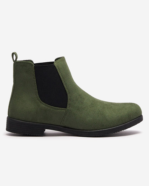 Темно-зелені жіночі черевики a'la sztyblety eko замша Ludoppio- Footwear