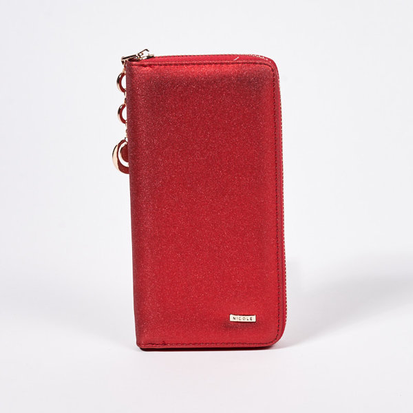 Великий червоний жіночий гаманець з парчі - Аксесуари
