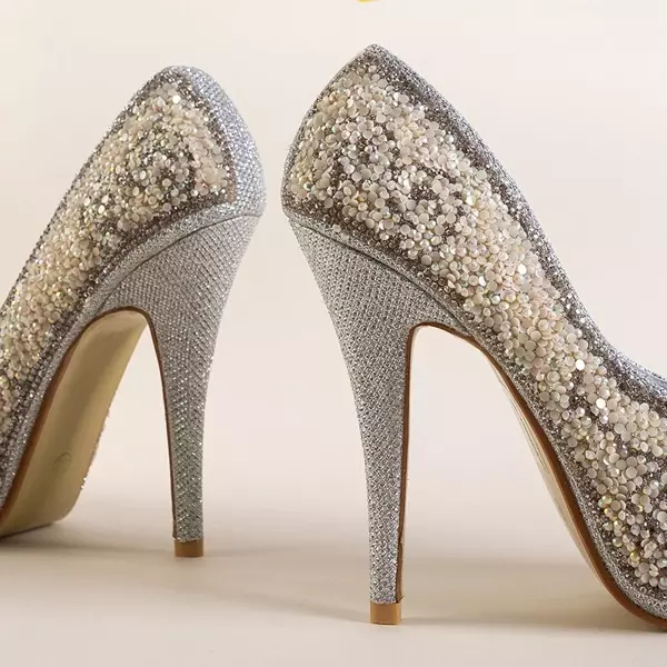 ВИХІД Срібні блискучі туфлі на шпильці Адріанна - Взуття