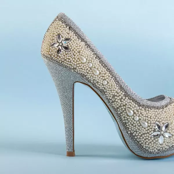 ВИХІД Срібні блискучі туфлі на шпильці Nenah - Взуття