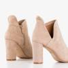 ВИХІД Світло-коричневі жіночі ботильйони з вирізом Аланія - Взуття