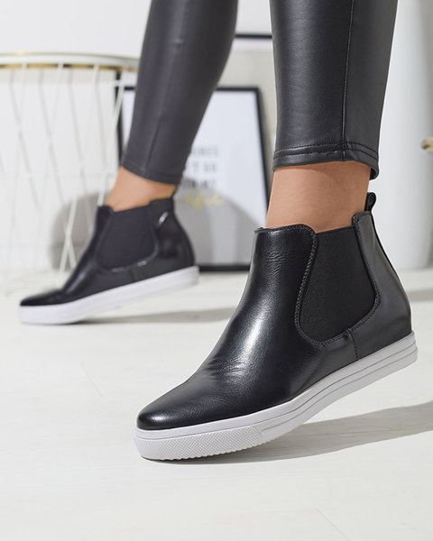 Високі чорні жіночі сліпони Rominoa- Взуття