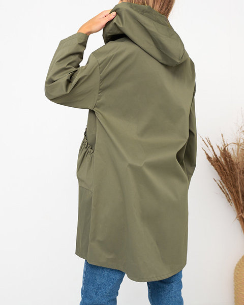 Зелена жіноча куртка з капюшоном - Одяг
