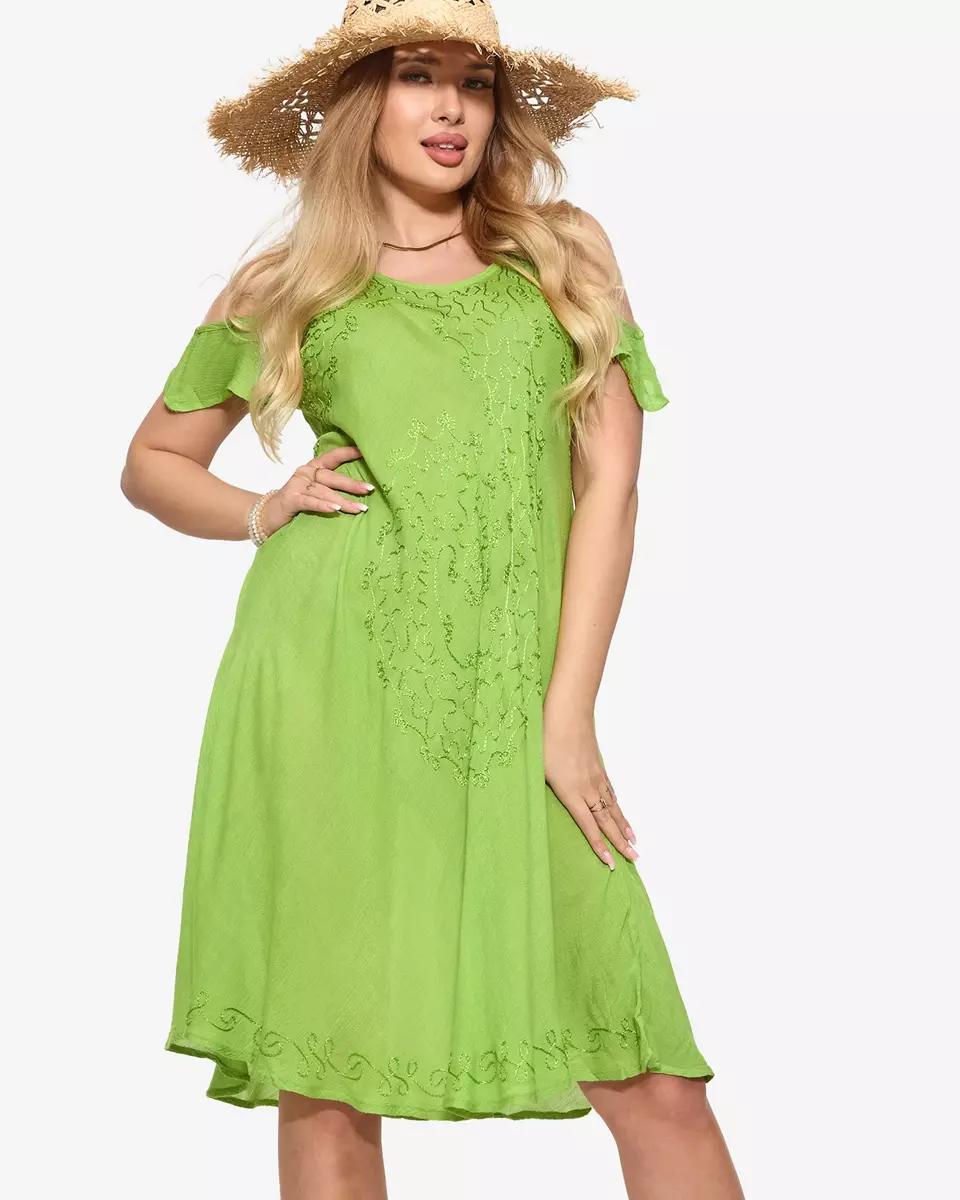 Зелена жіноча сукня пляжного типу - Одяг