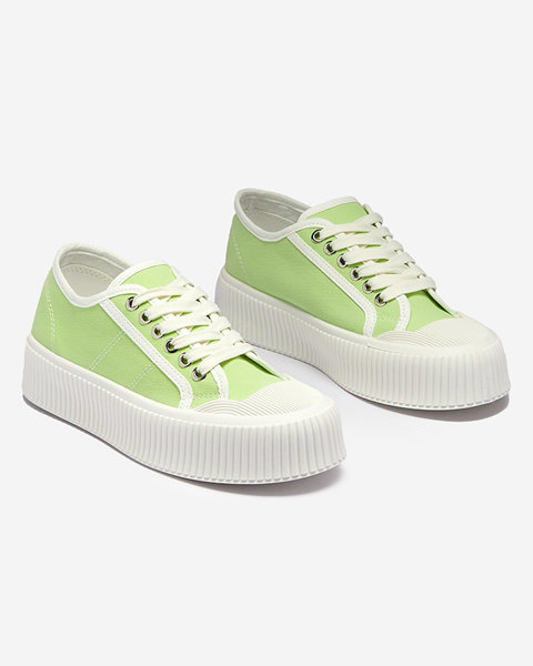 Зелені жіночі кросівки на суцільній підошві Ozerika - Взуття