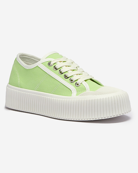 Зелені жіночі кросівки на суцільній підошві Ozerika - Взуття