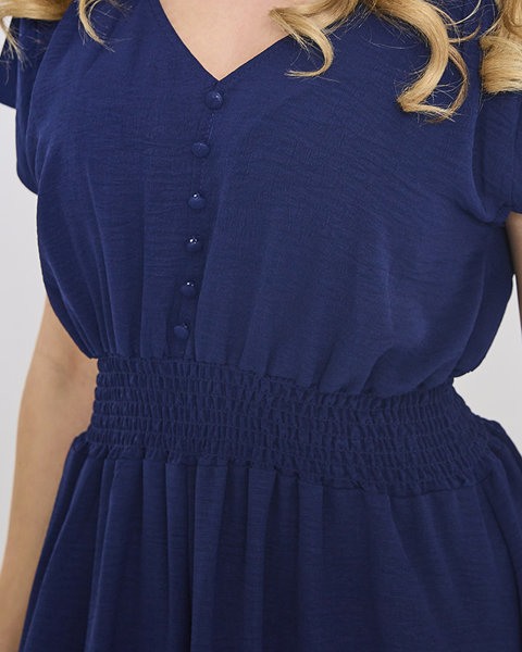 Жіноча максі-сукня темно-синього кольору PLUS SIZE- Одяг