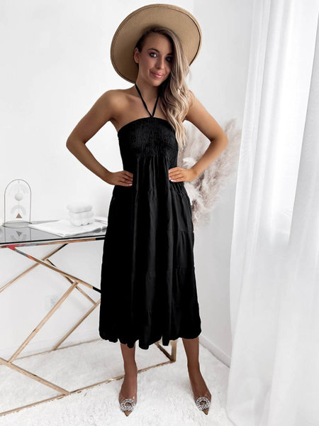 Жіноча сукня без бретелей чорного кольору PLUS SIZE - Одяг