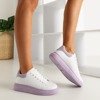 Жіноче біле спортивне взуття з фіолетовими вставками Gulio - Взуття