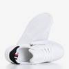 Жіночі білі кросівки з чорними зміїними шкірними вставками Lotine - Взуття