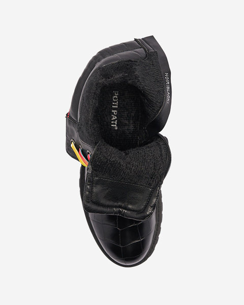 Жіночі черевики баггі з тисненням чорного кольору Bopello - Взуття
