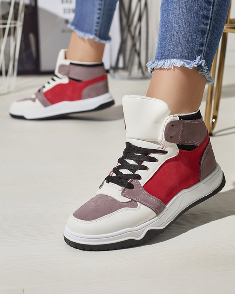 Жіночі спортивні кросівки біло-червоного кольору Aopp- Footwear