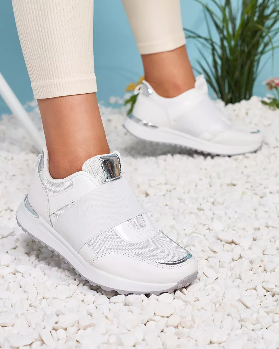 Жіночі спортивні сліпони білого кольору Wecale- Взуття
