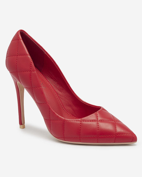 Жіночі стьобані човники червоного кольору Duclisa- Взуття