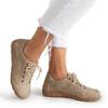 Жіночі світло-коричневі ажурні кросівки Madeja - Взуття
