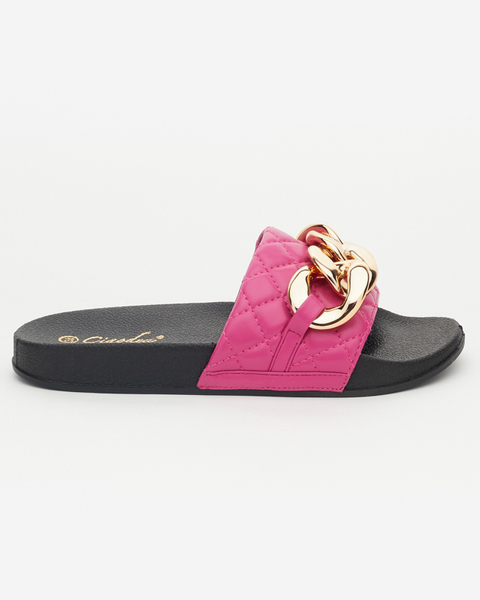 Жіночі темно-рожеві тапочки з декором Lyrynn-Footwear