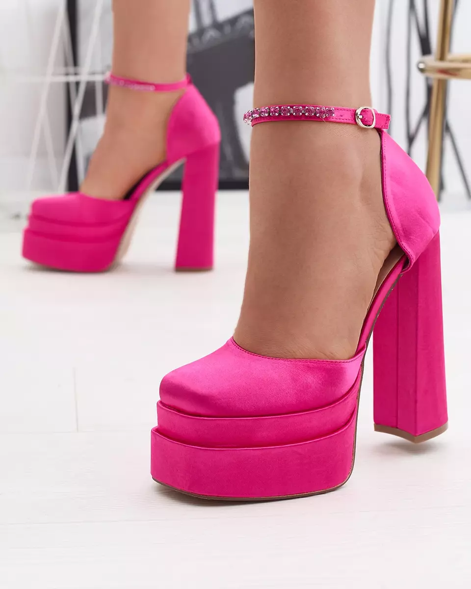 Жіночі туфлі на високих підборах кольору фуксії Sellca- Footwear